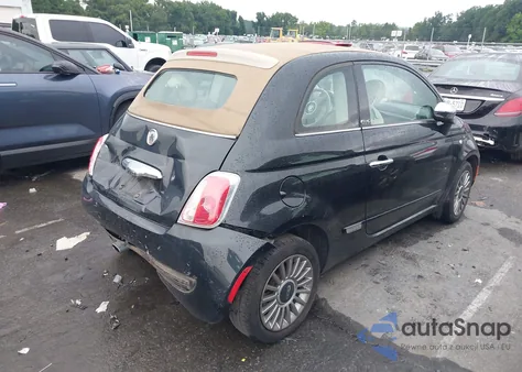 2012 Fiat 500C Lounge из США, поврежденный, VIN 3C3CFFER3CT211694